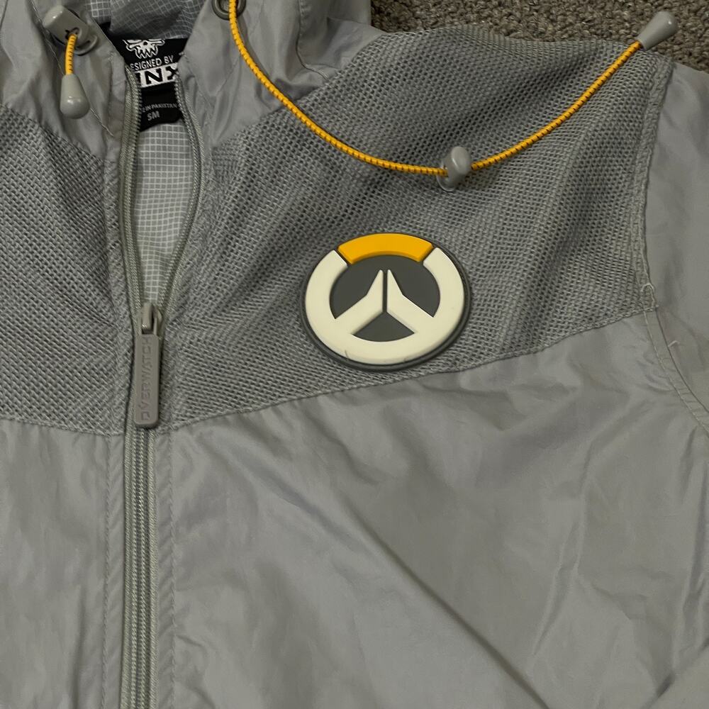 Jinx Hoodie Mens Size Small S Full Zip Jacket Windbreaker Grey Gray - Picture 2 of 10